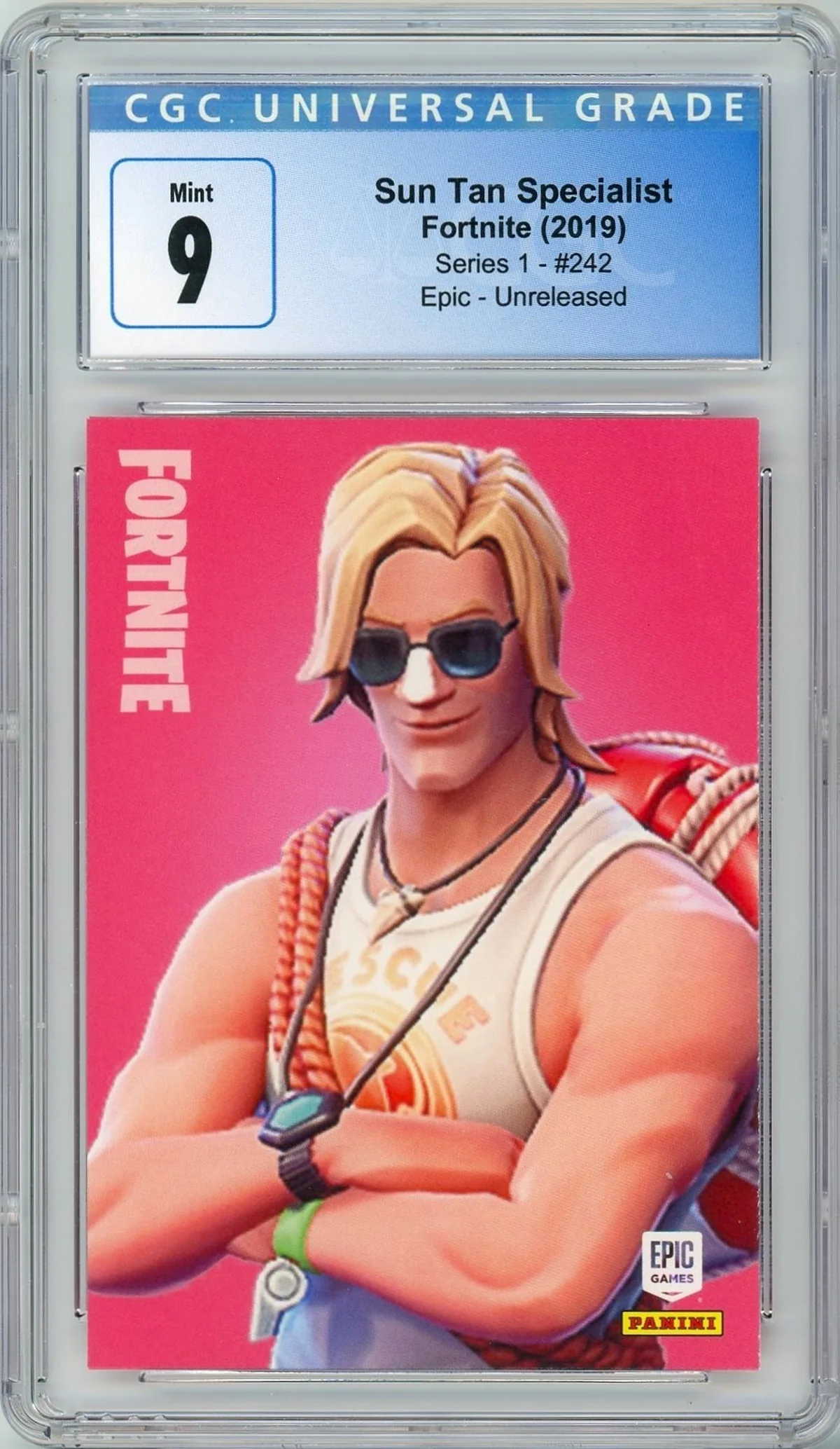 Sun Tan Specialist #242 Unreleased Prototype — Series 1 Italy Print prototype card front
