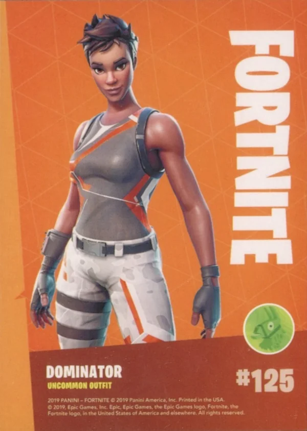 2019 Panini Fortnite Series 1 #125 Dominator — Holofoil trading card back