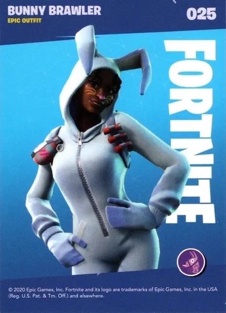 2020 Panini Fortnite Reloaded #25 Bunny Brawler trading card back