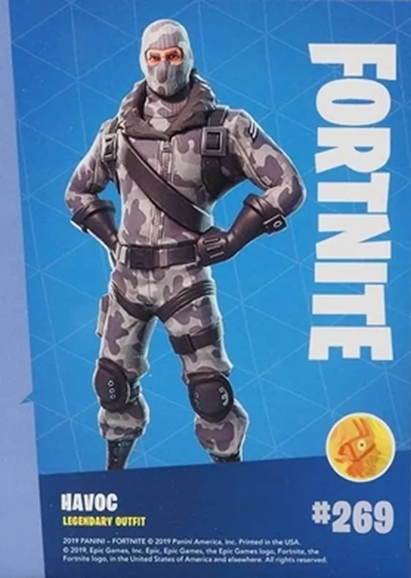 2019 Panini Fortnite Series 1 #269 Havoc — Holofoil trading card back