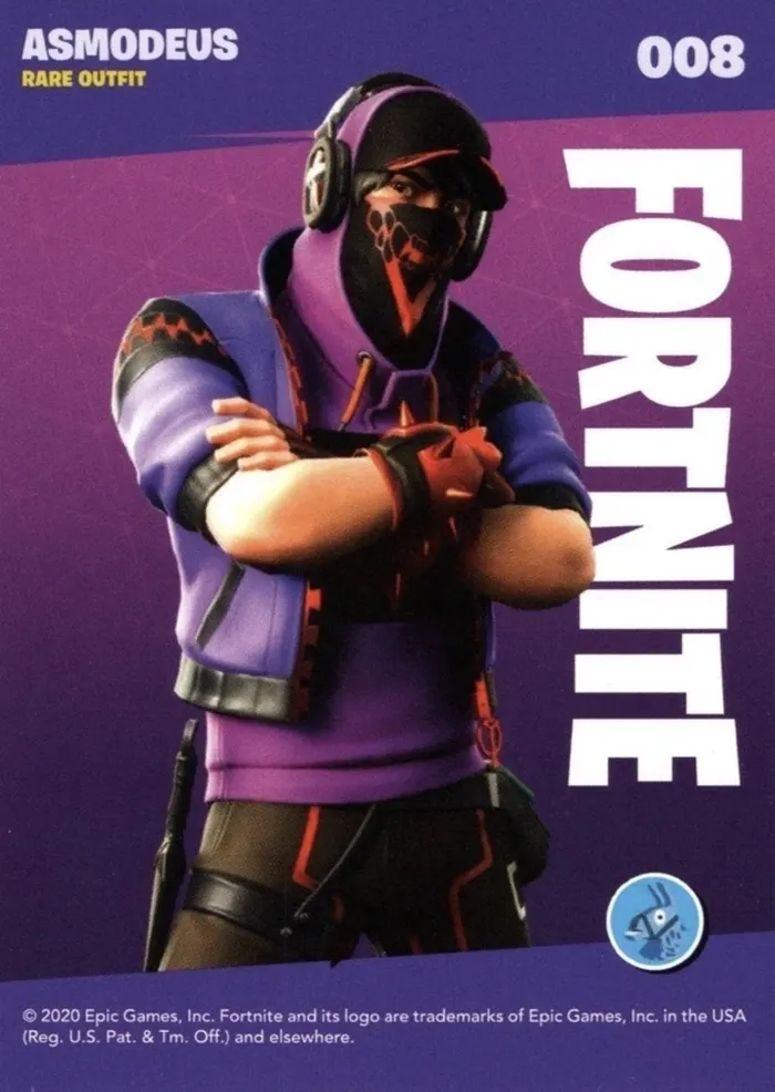 2020 Panini Fortnite Reloaded #8 Asmodeus trading card back