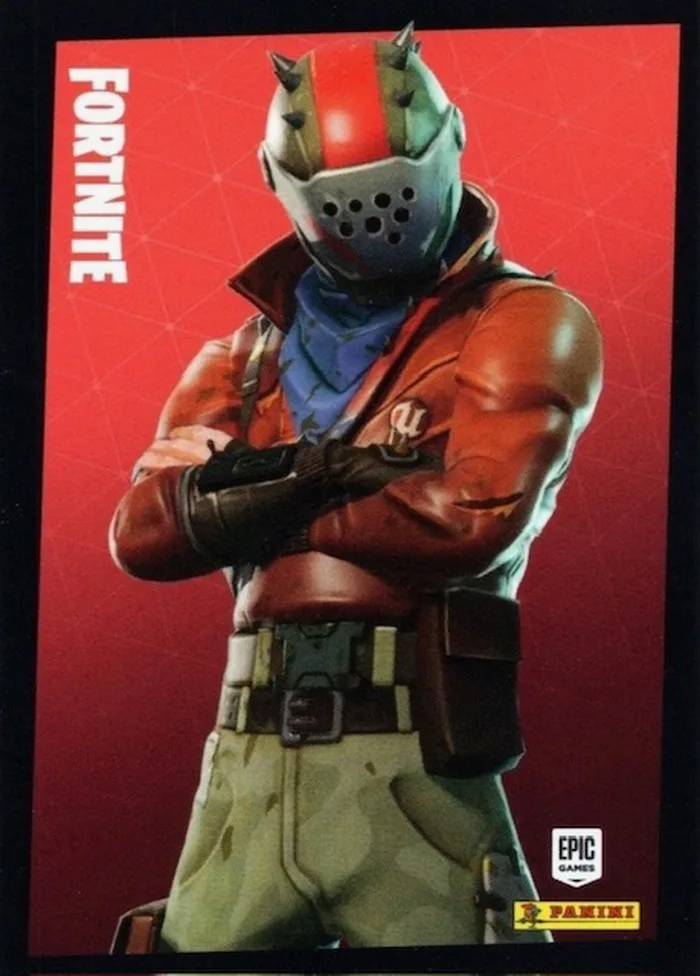 Rust Lord Panini Fortnite trading card front