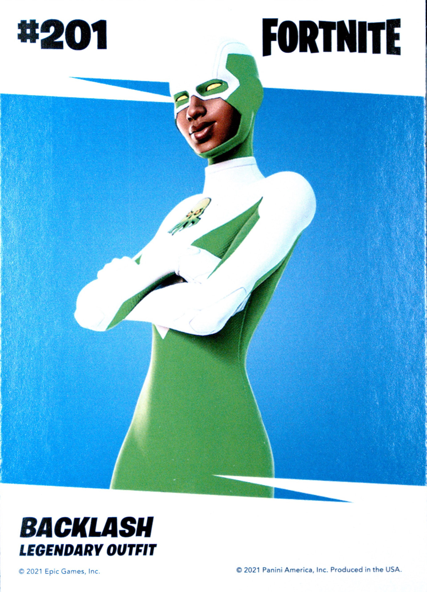 2021 Panini Fortnite Series 3 #201 Backlash — Laser trading card back