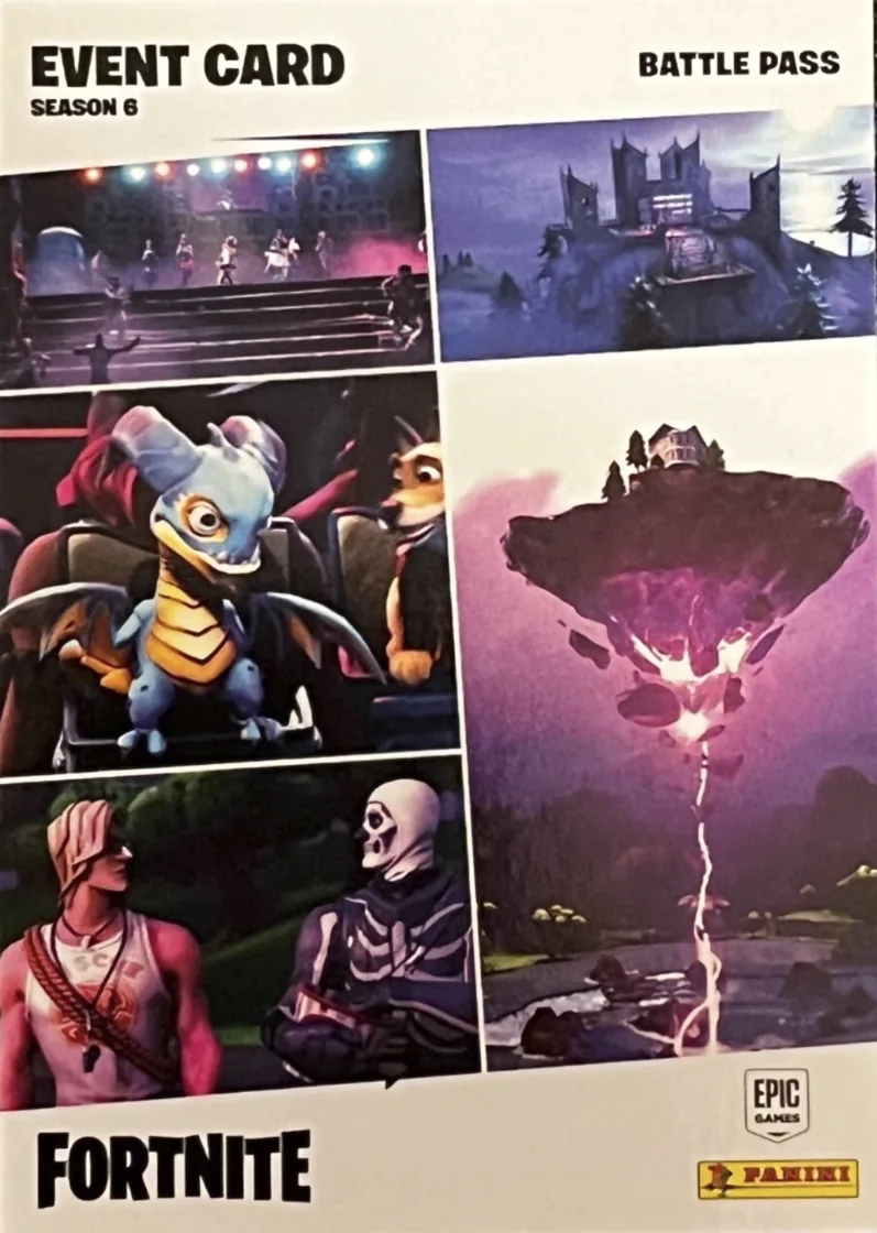 Battle Pass Season 6 Panini Fortnite trading card front