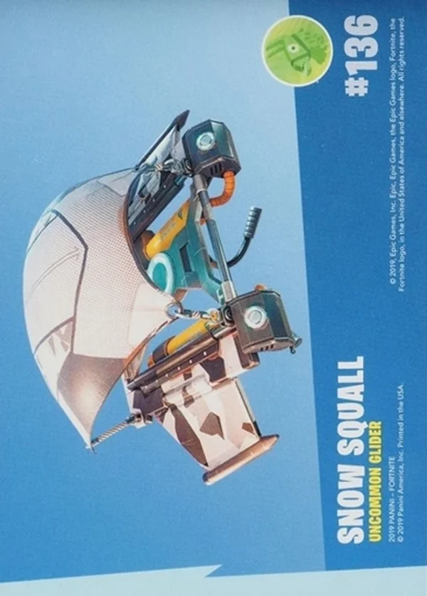 2019 Panini Fortnite Series 1 #136 Snow Squall — Holofoil trading card back