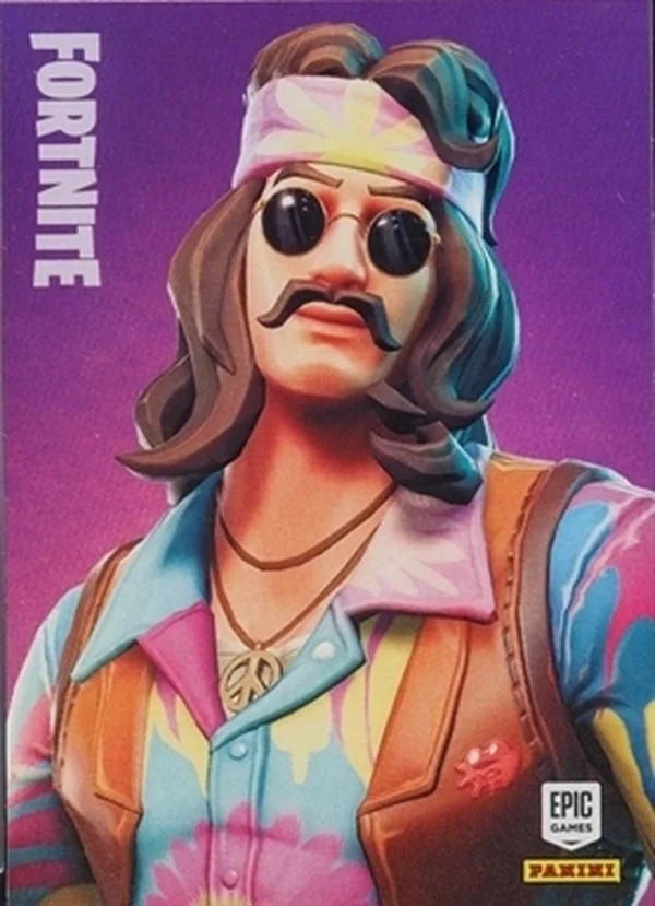 Far Out Man Panini Fortnite trading card front