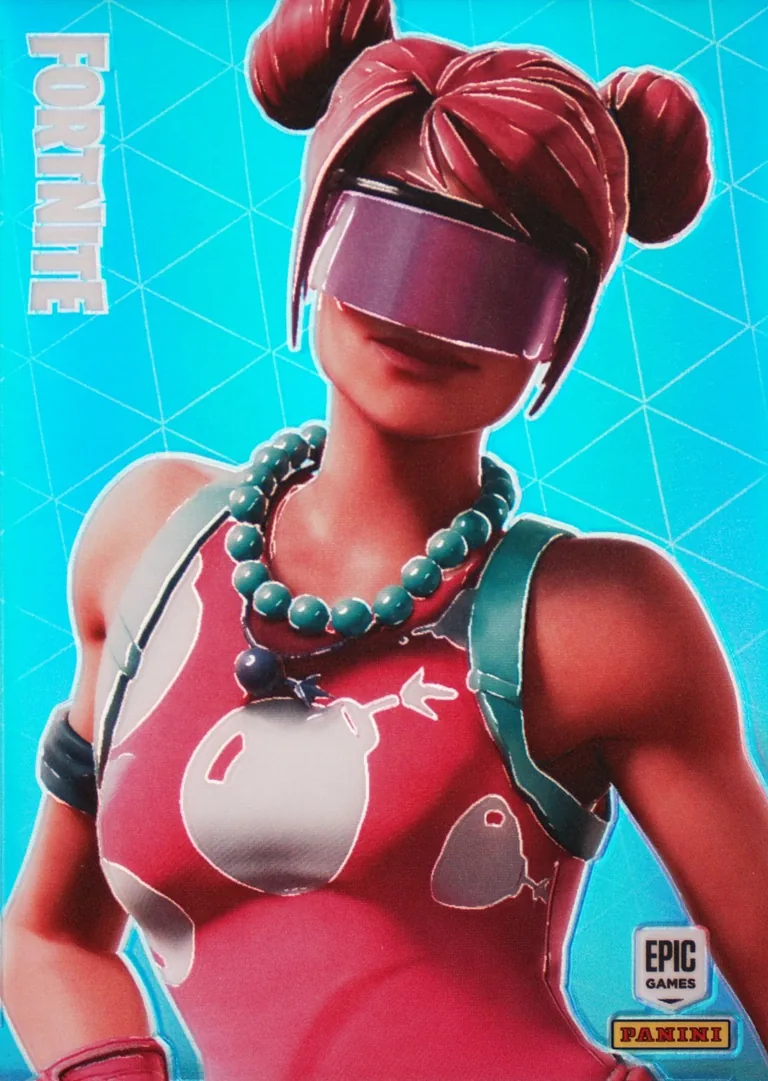 Bubble Bomber Panini Fortnite trading card front