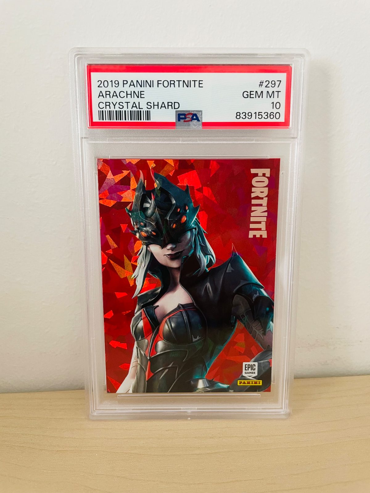 2019 Panini Fortnite Series 1 Arachne #297 Crystal Shard PSA 10