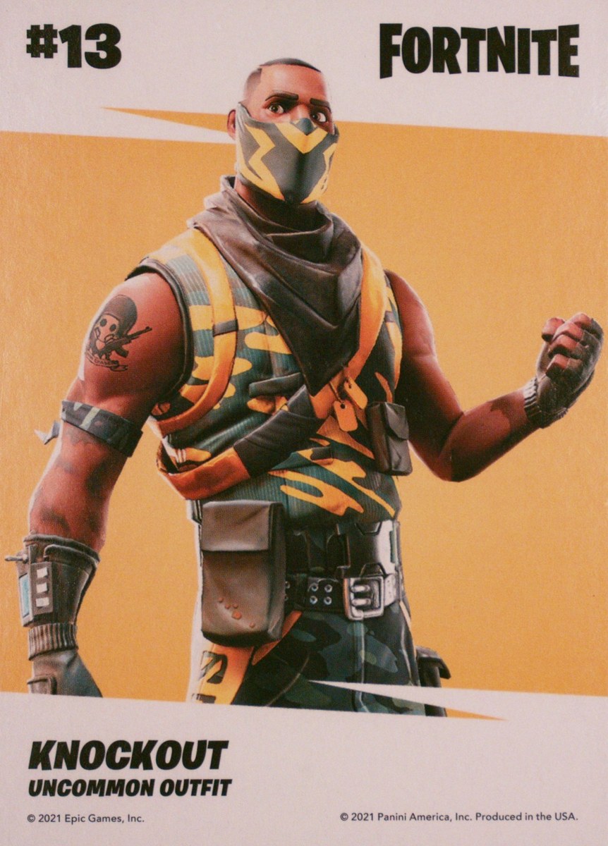 2021 Panini Fortnite Series 3 #13 Knockout — Laser trading card back