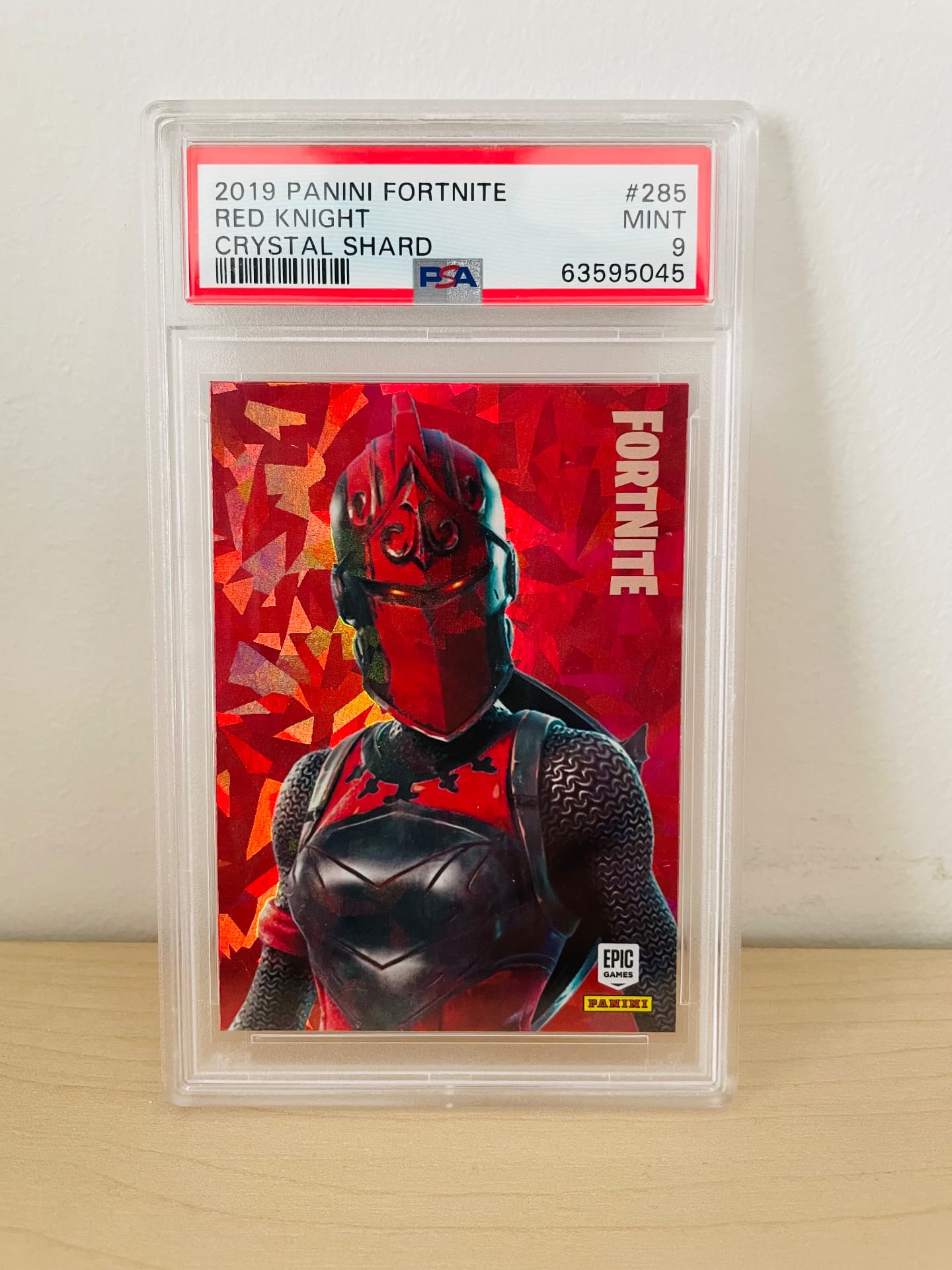 2019 Panini Fortnite Series 1 Red Knight #285 Crystal Shard PSA 9