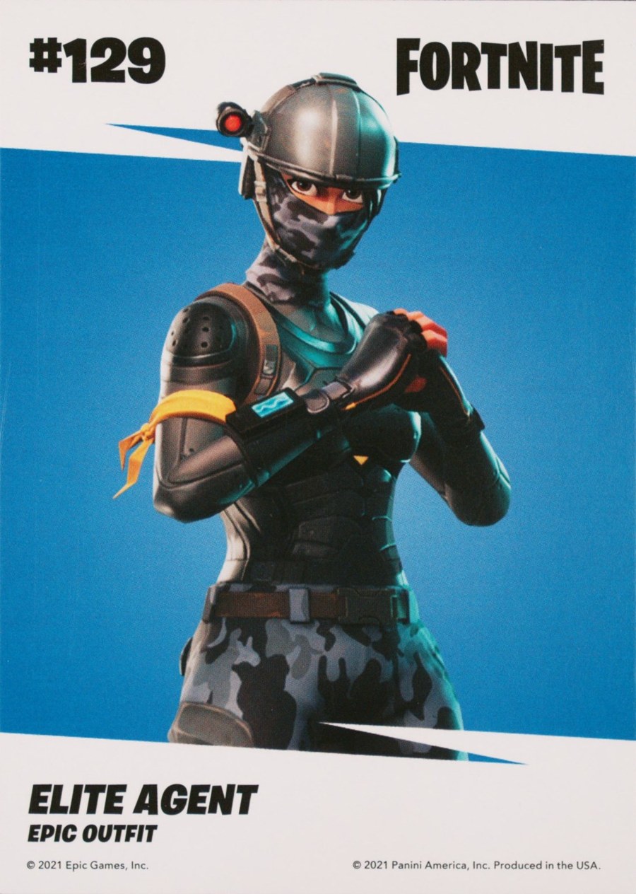 2021 Panini Fortnite Series 3 #129 Elite Agent — Laser trading card back