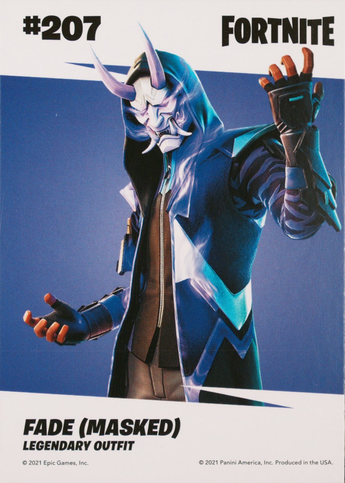 2021 Panini Fortnite Series 3 #207 Fade (Masked) — Laser trading card back
