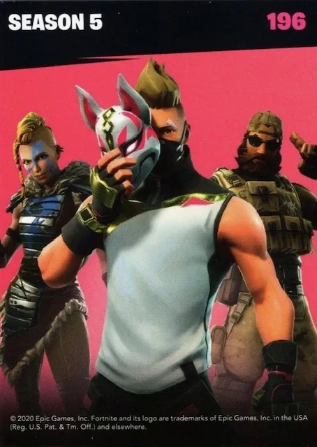2020 Panini Fortnite Reloaded #196 Battle Pass Season 5 trading card back