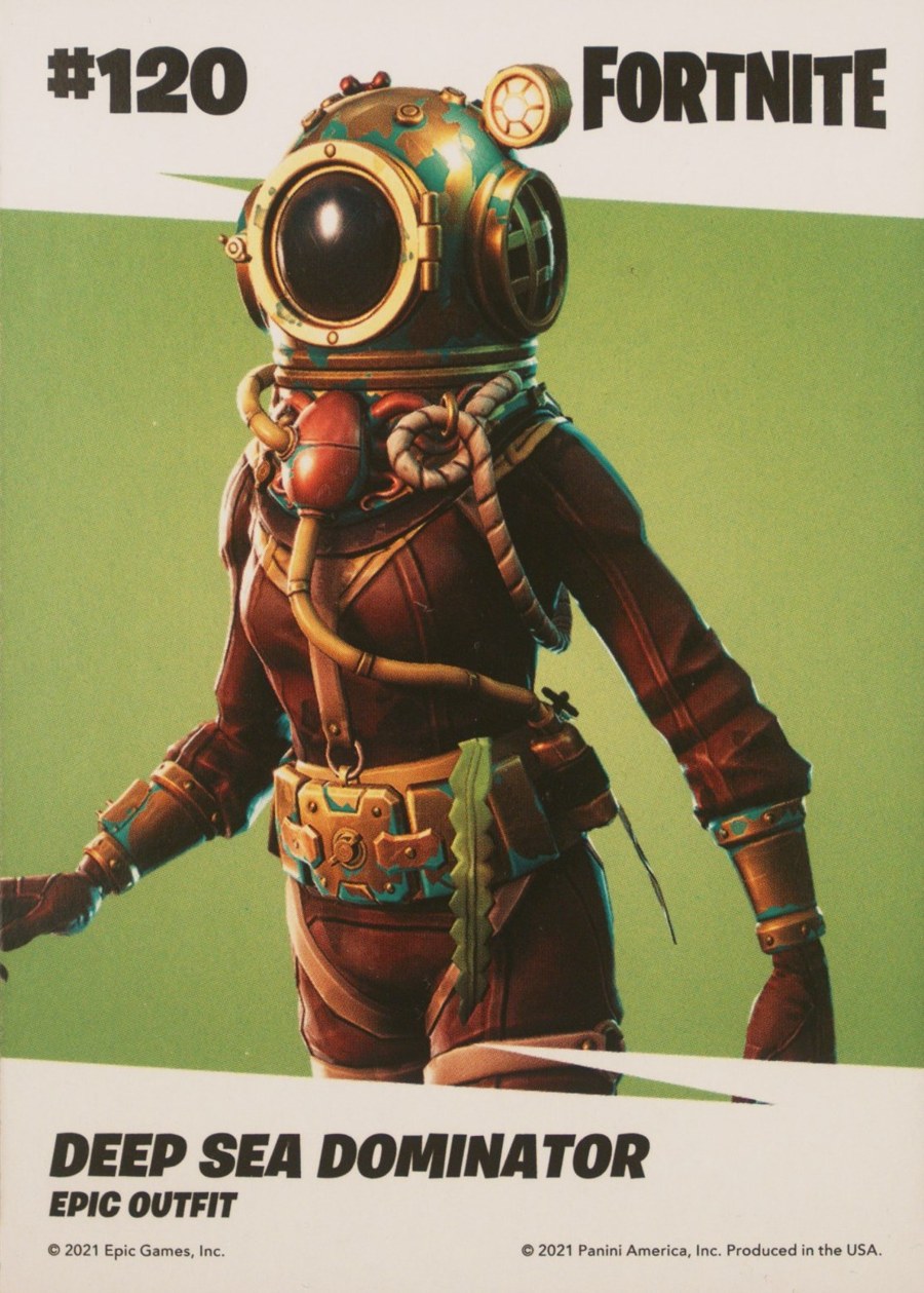 2021 Panini Fortnite Series 3 #120 Deep Sea Dominator — Laser trading card back