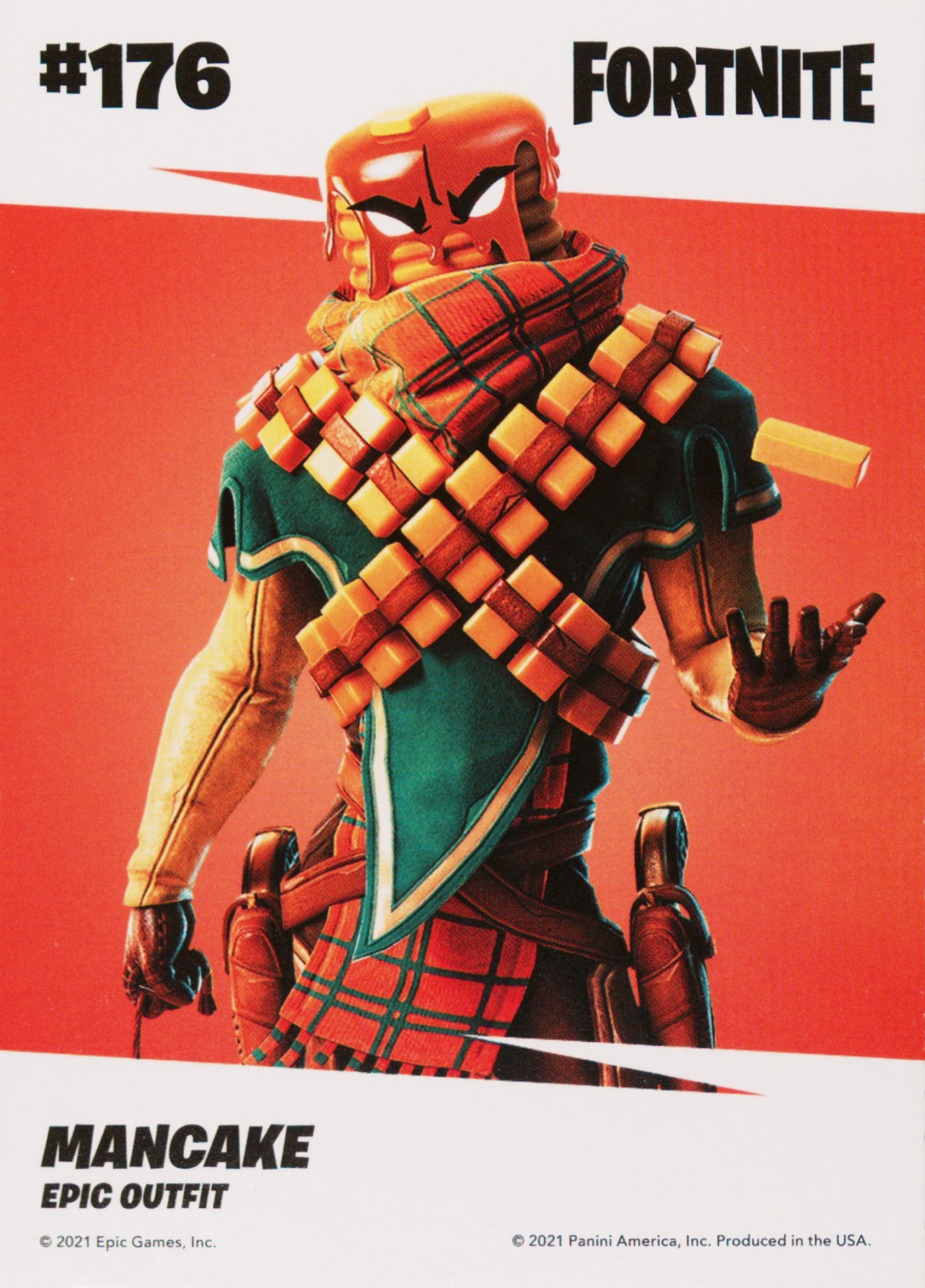 2021 Panini Fortnite Series 3 #176 Mancake — Laser trading card back