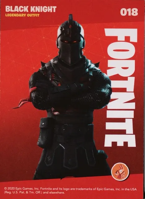 2020 Panini Fortnite Reloaded #18 Black Knight trading card back