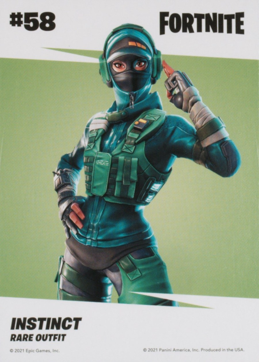 2021 Panini Fortnite Series 3 #58 Instinct — Laser trading card back