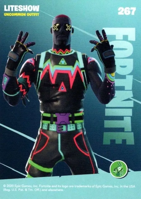 2020 Panini Fortnite Reloaded #267 Liteshow trading card back