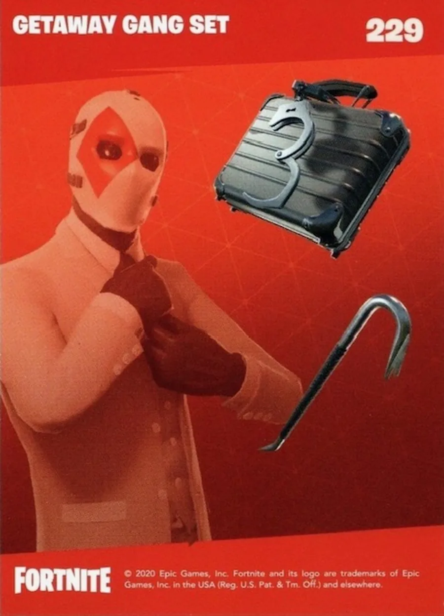 2020 Panini Fortnite Reloaded #229 Getaway Gang Set trading card back