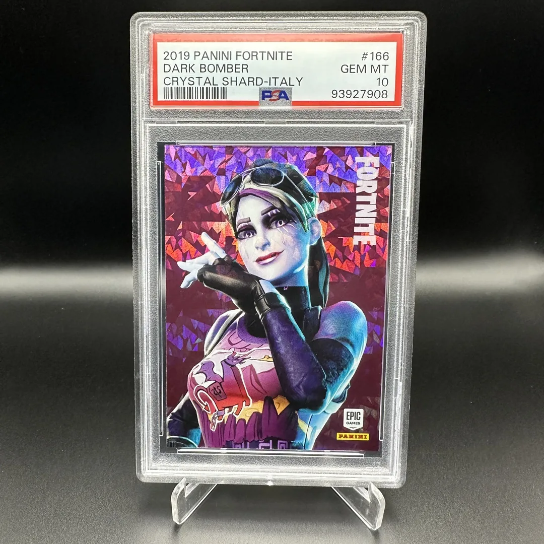 2019 Panini Fortnite Series 1 Dark Bomber #166 Italy Crystal Shard PSA 10