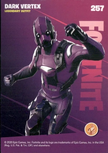 2020 Panini Fortnite Reloaded #257 Dark Vertex trading card back