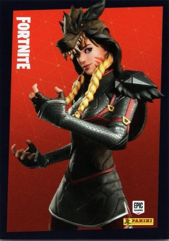 Grim Fable Panini Fortnite trading card front