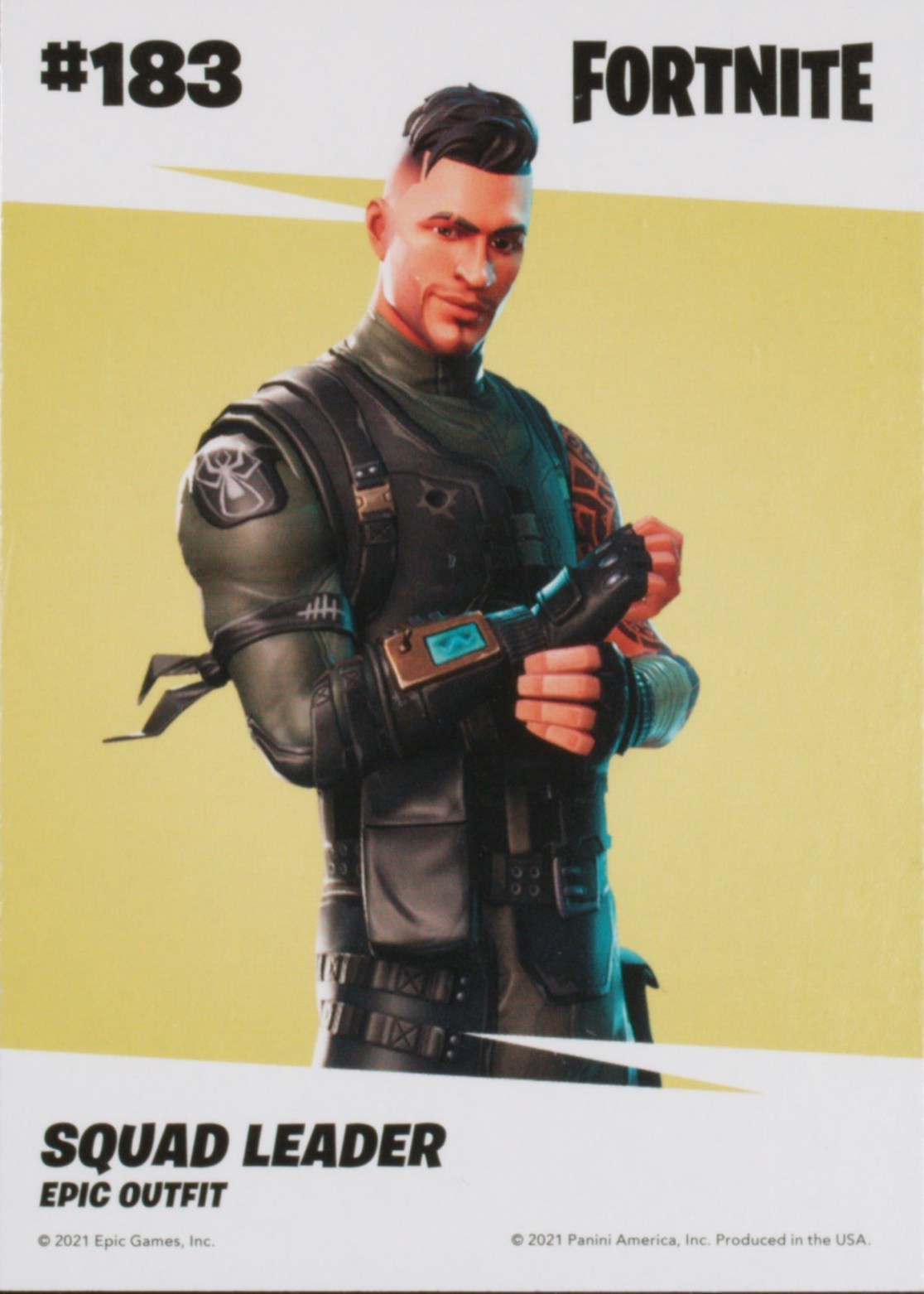 2021 Panini Fortnite Series 3 #183 Squad Leader — Laser trading card back