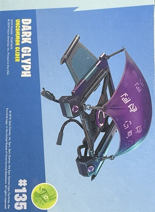 2019 Panini Fortnite Series 1 #135 Dark Glyph — Holofoil trading card back
