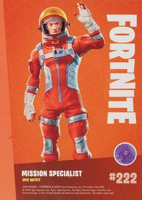 2019 Panini Fortnite Series 1 #222 Mission Specialist — Holofoil trading card back
