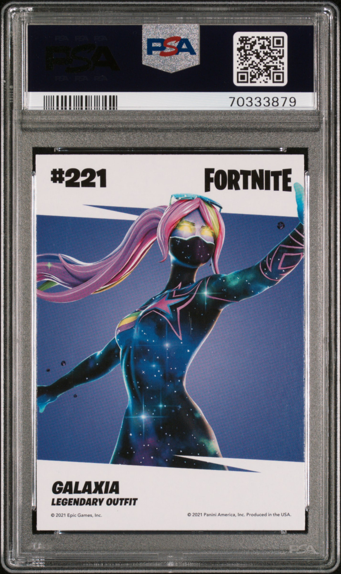 2021 Panini Fortnite Series 3 #221 Galaxia — Laser trading card back