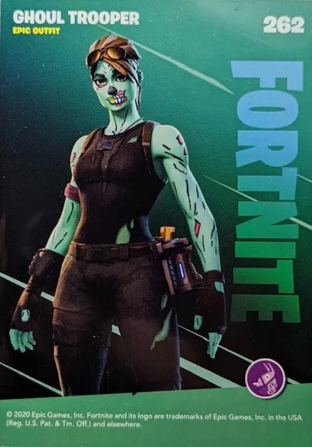 2020 Panini Fortnite Reloaded #262 Ghoul Trooper trading card back