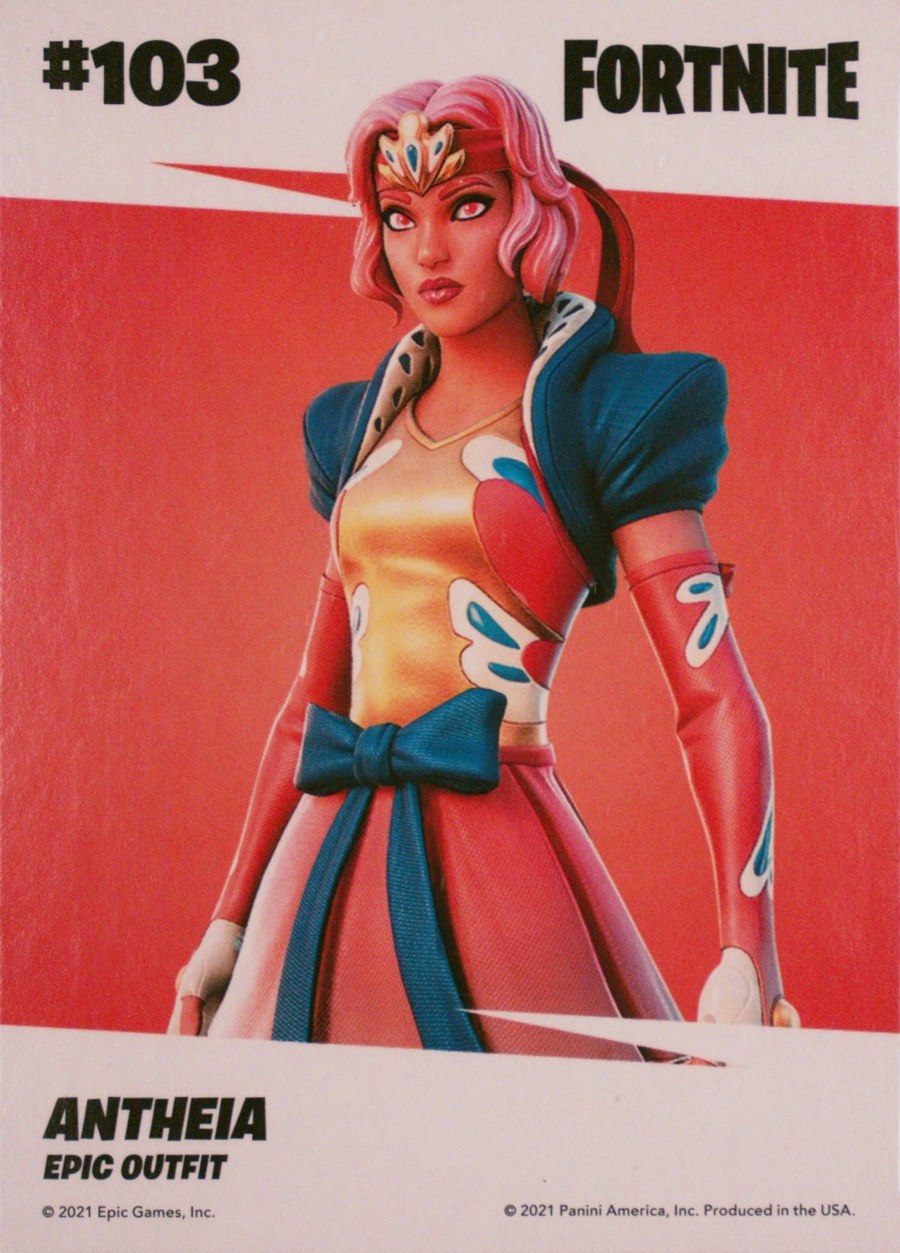 2021 Panini Fortnite Series 3 #103 Antheia — Laser trading card back