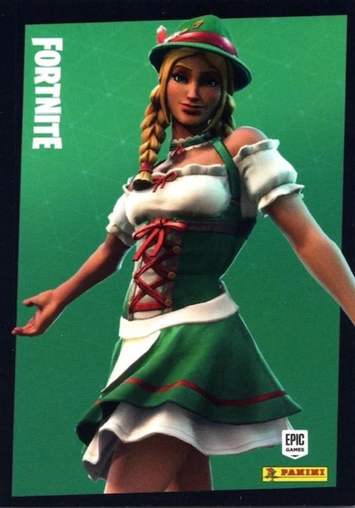 Heidi Panini Fortnite trading card front