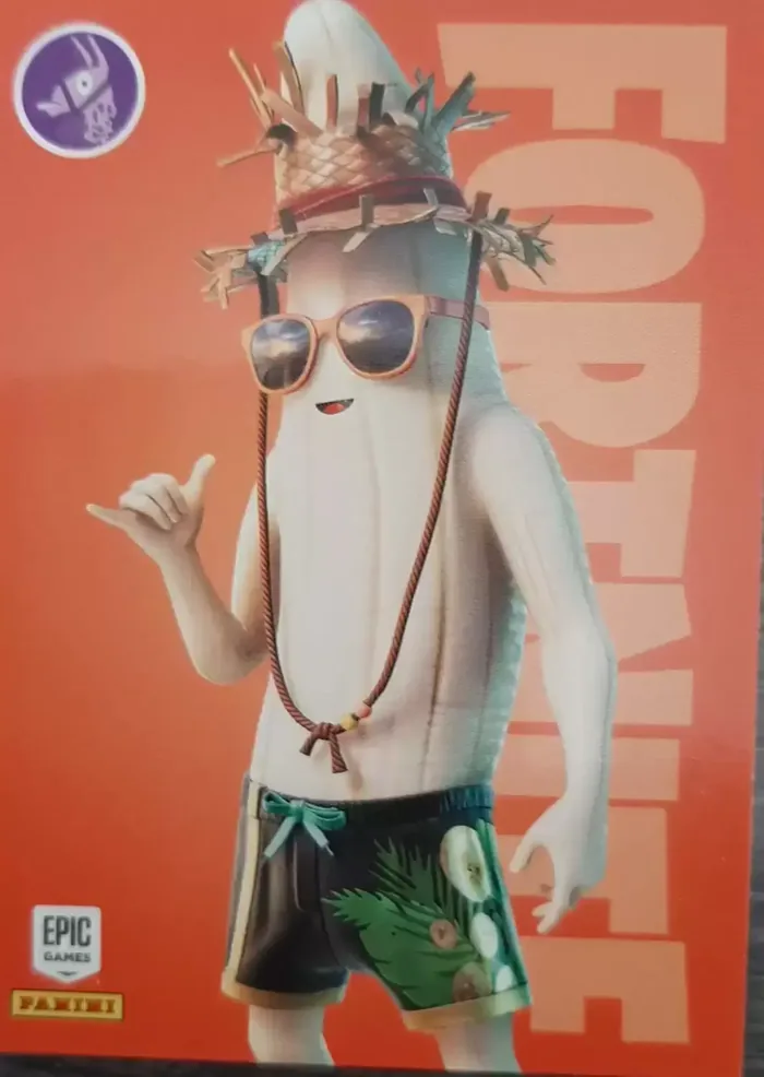 Unpeely Panini Fortnite trading card front