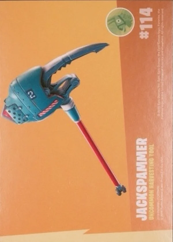 2019 Panini Fortnite Series 1 #114 Jackspammer — Holofoil trading card back
