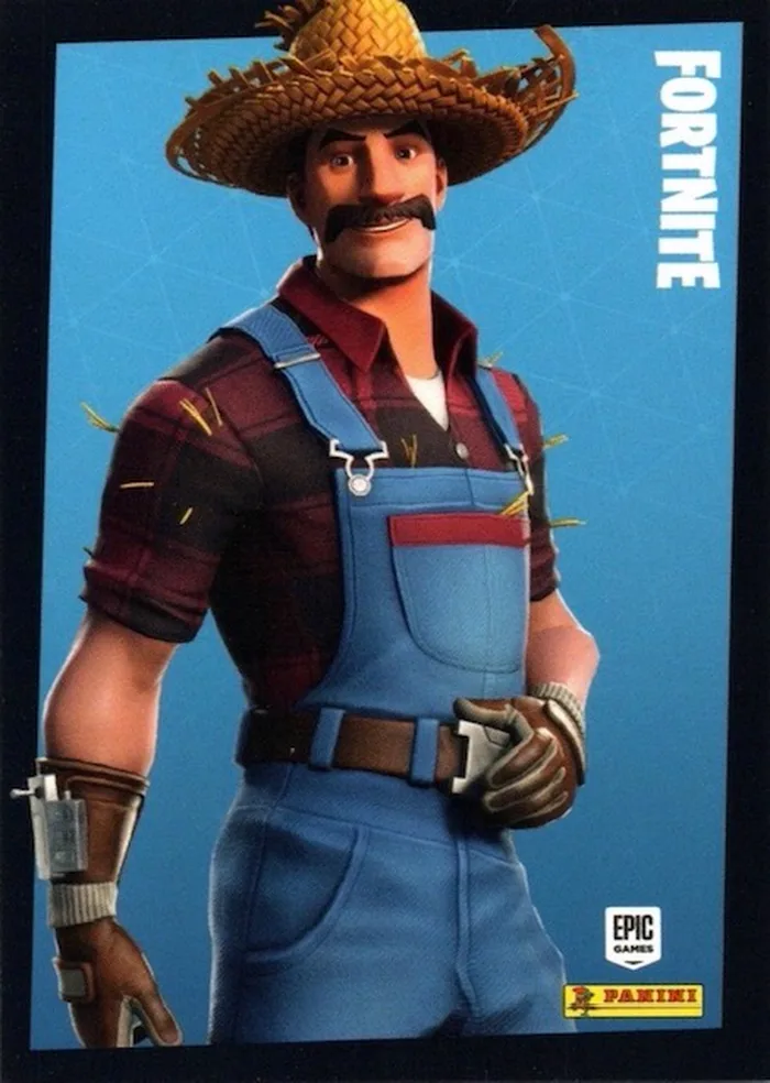 Hayseed Panini Fortnite trading card front