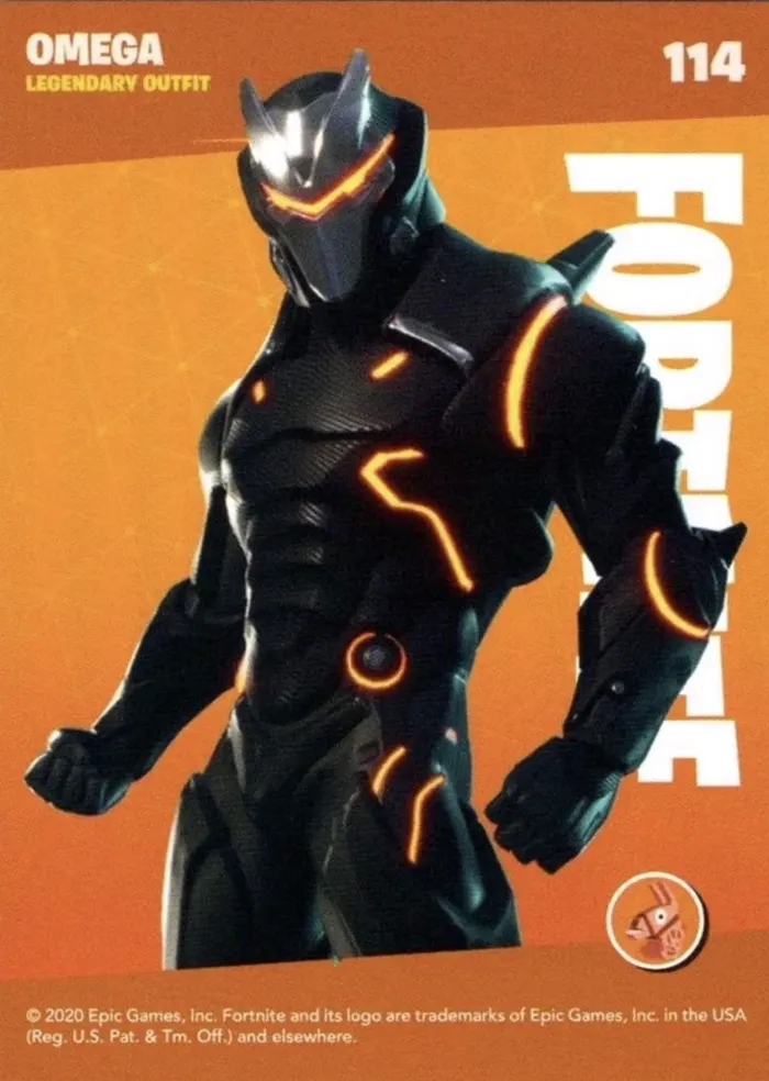 2020 Panini Fortnite Reloaded #114 Omega trading card back