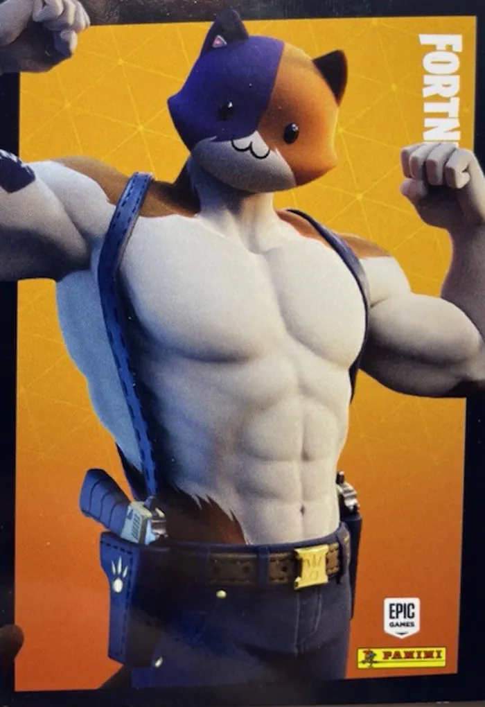 Meowscles Panini Fortnite trading card front