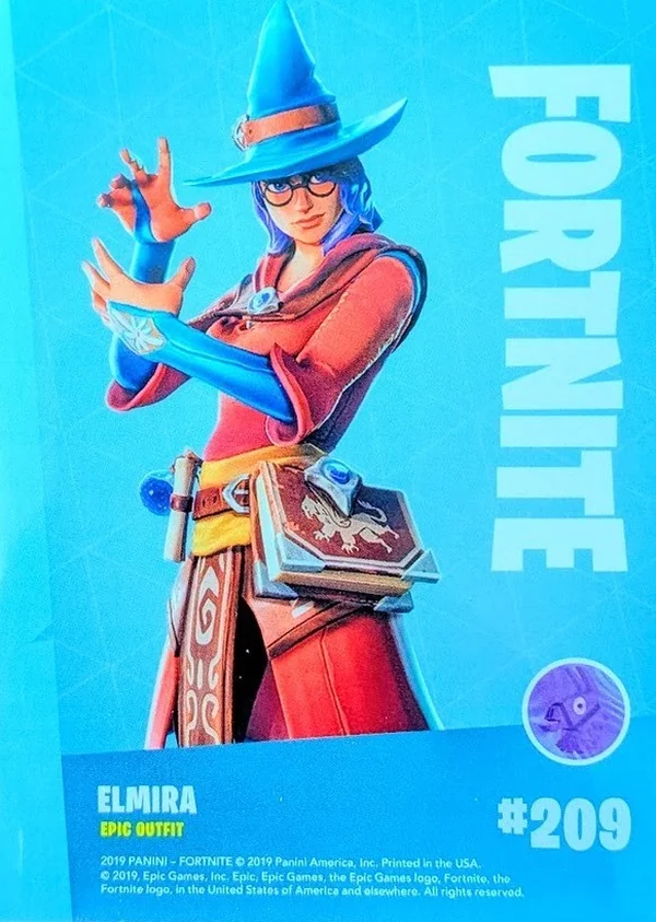 2019 Panini Fortnite Series 1 #209 Elmira — Holofoil trading card back