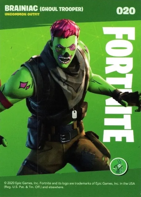 2020 Panini Fortnite Reloaded #20 Brainiac (Ghoul Trooper) trading card back