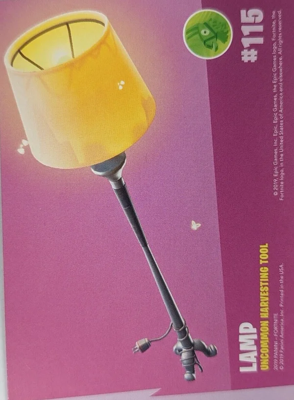 2019 Panini Fortnite Series 1 #115 Lamp — Holofoil trading card back