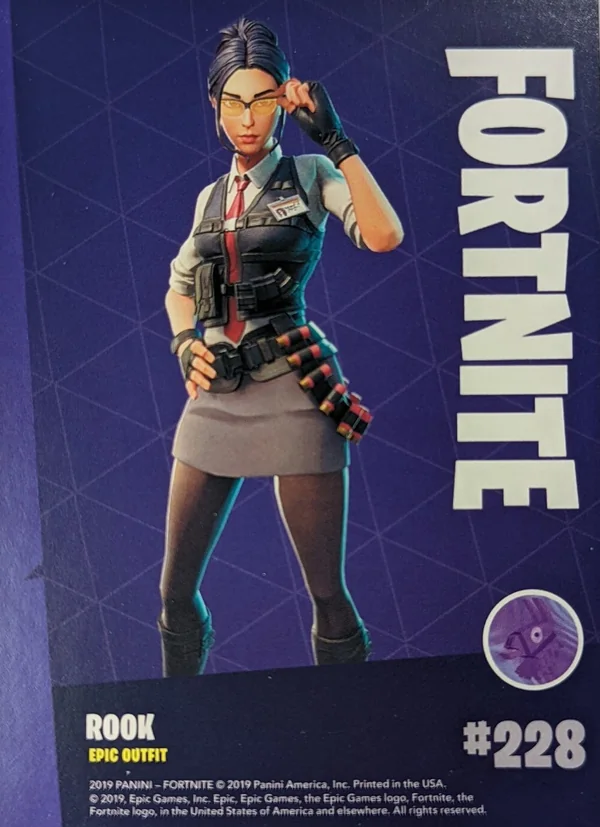 2019 Panini Fortnite Series 1 #228 Rook — Holofoil trading card back