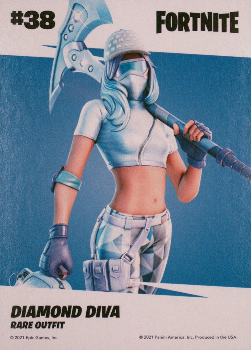 2021 Panini Fortnite Series 3 #38 Diamond Diva — Laser trading card back