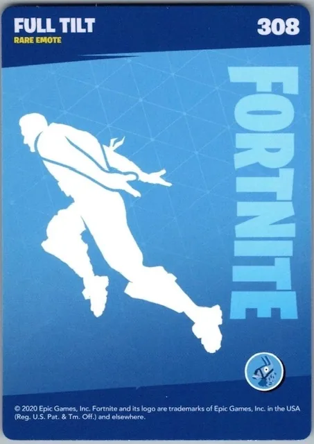 2020 Panini Fortnite Reloaded #308 Full Tilt trading card back