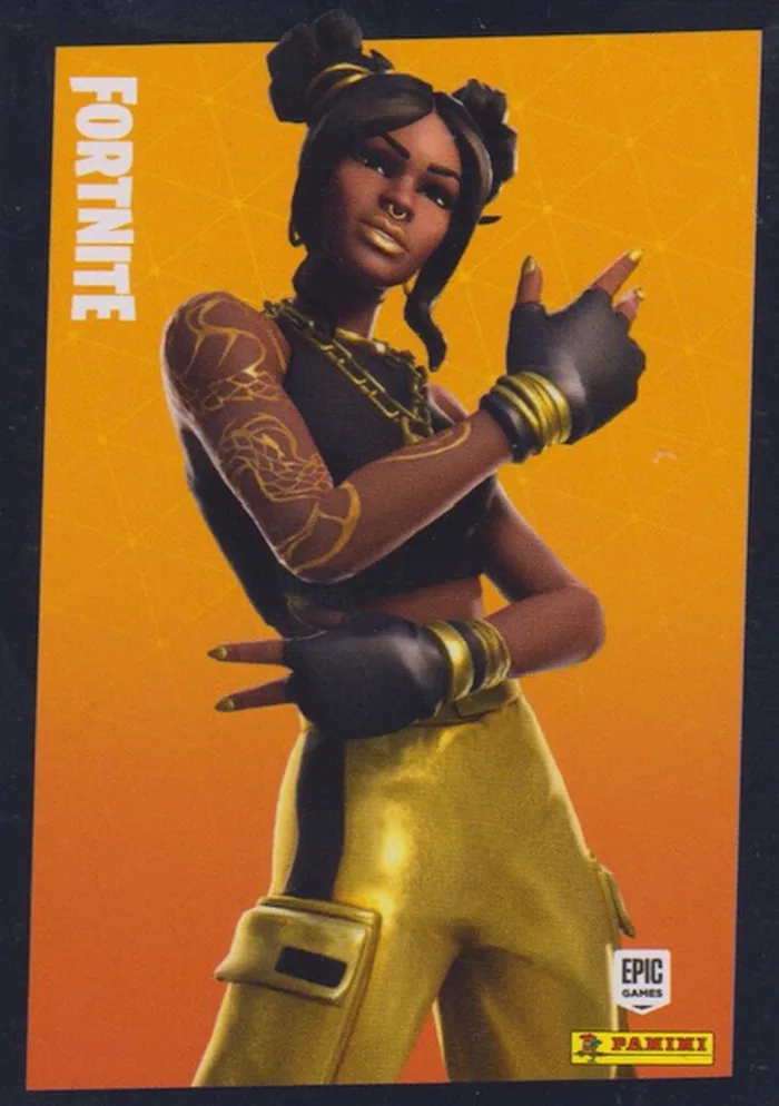Luxe (Gold) Panini Fortnite trading card front