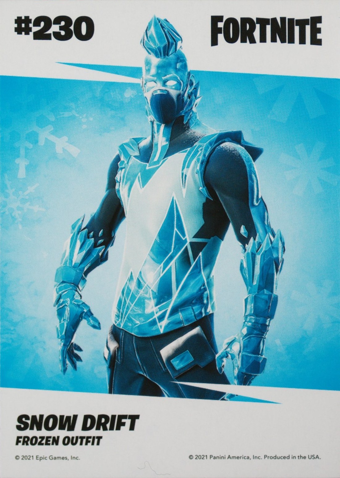 2021 Panini Fortnite Series 3 #230 Snow Drift — Laser trading card back
