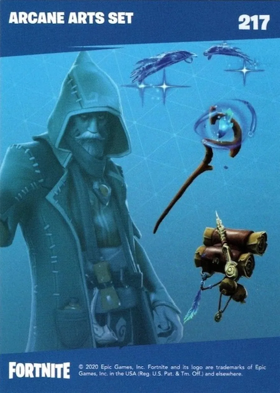 2020 Panini Fortnite Reloaded #217 Arcane Arts Set trading card back