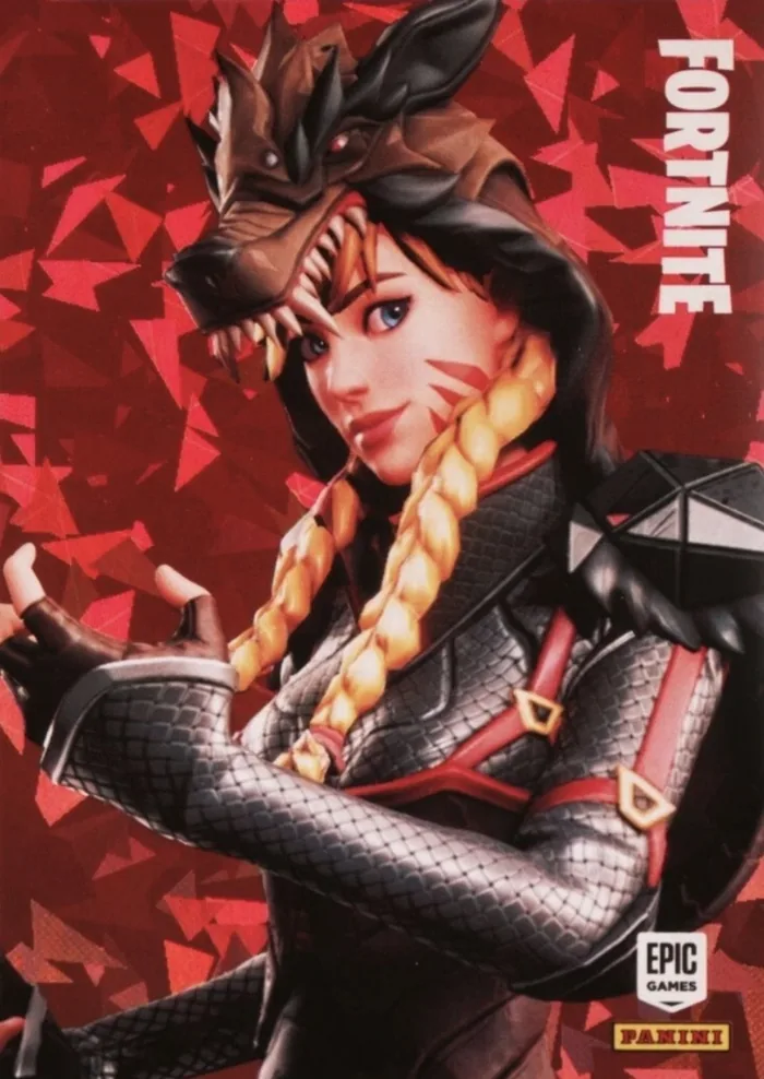 Grim Fable Panini Fortnite trading card front