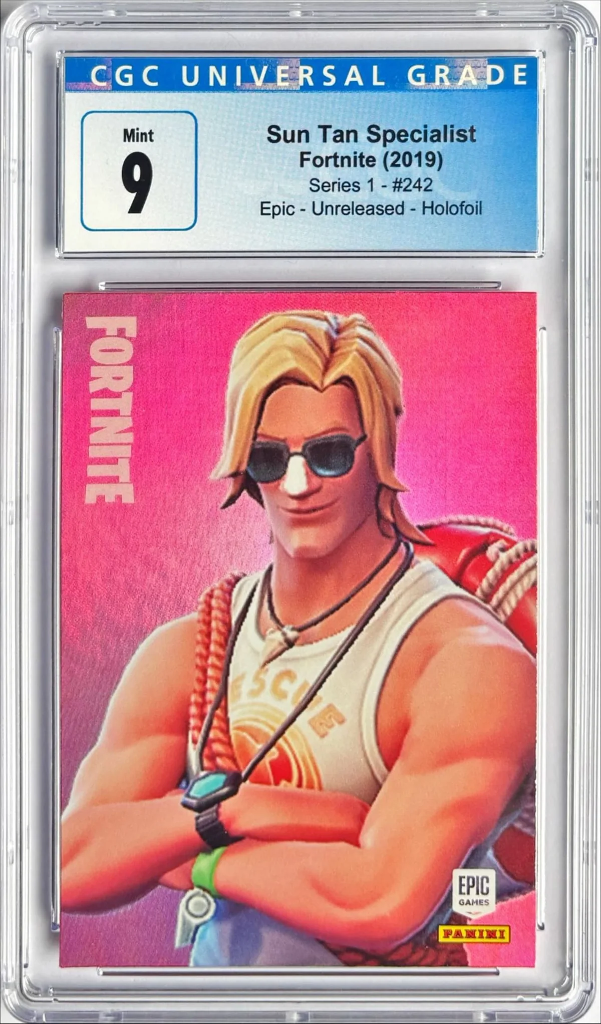 Sun Tan Specialist #242 Unreleased Prototype — Series 1 Italy Print prototype card front
