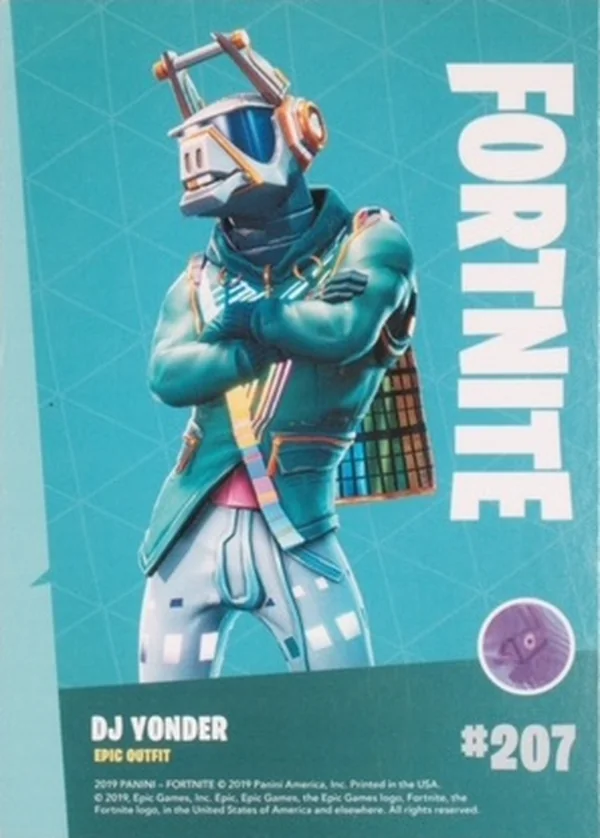 2019 Panini Fortnite Series 1 #207 DJ Yonder — Holofoil trading card back